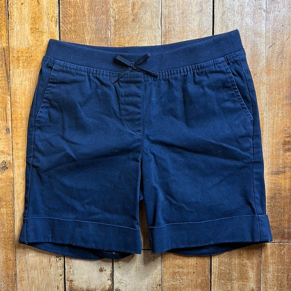 IZOD Approved School Wear Shorts size 12 Navy Blue Uniform Shorts Cotton